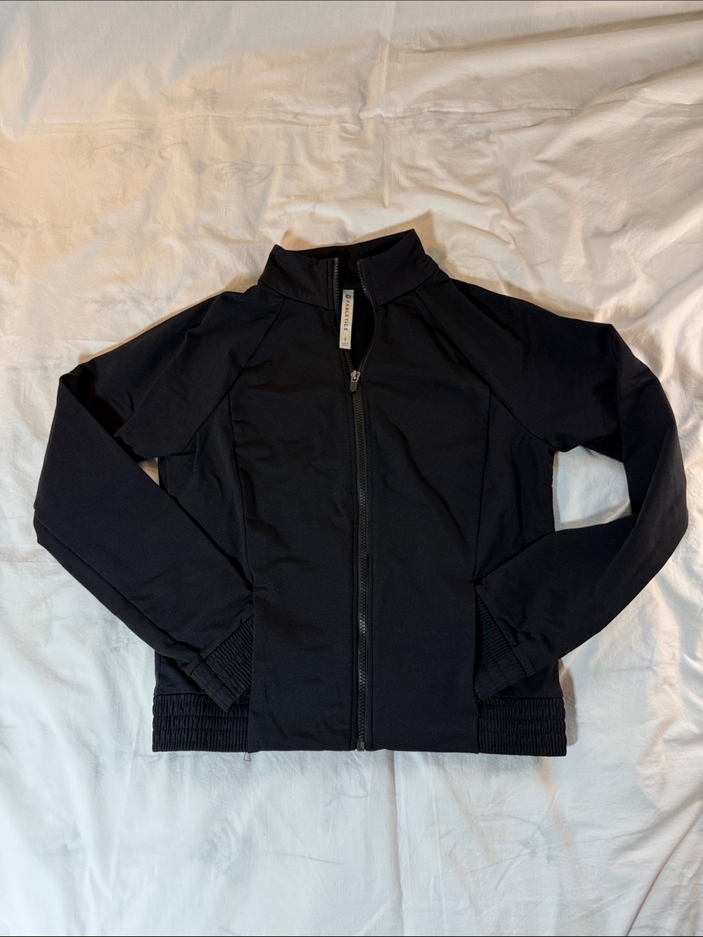 Fabletics Black High-Collar Full Zip Jacket Small